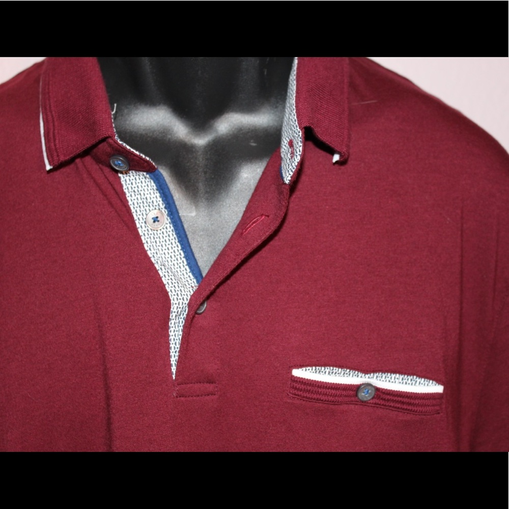 TED BAKER MEN’S Maroon Polo- Size 7